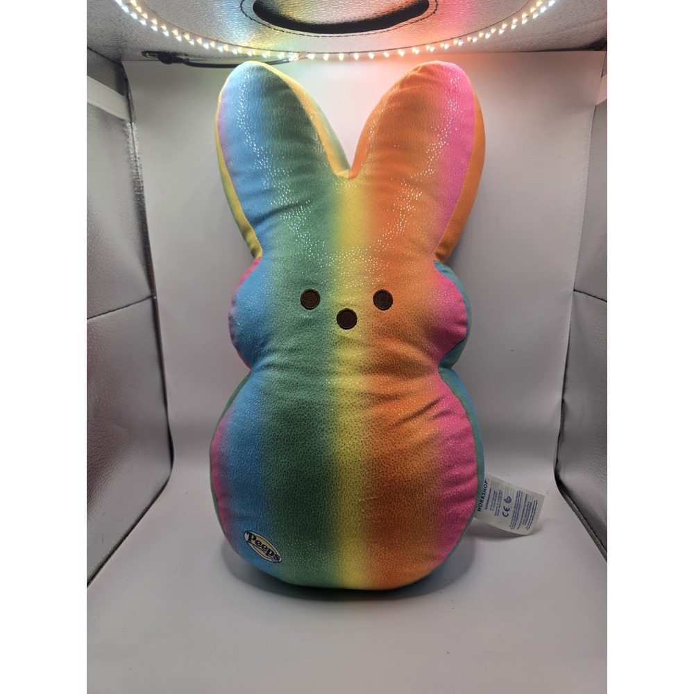Build A Bear Workshop Peeps Rainbow Sparkle Bunny Rabbit 17" Plush Easter Stuff